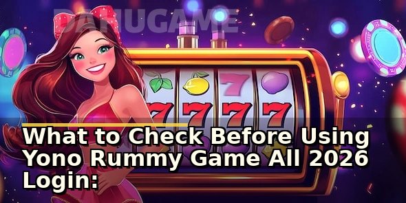 What to Check Before Using Yono Rummy Game All 2026 Login: A Player's Practical Review